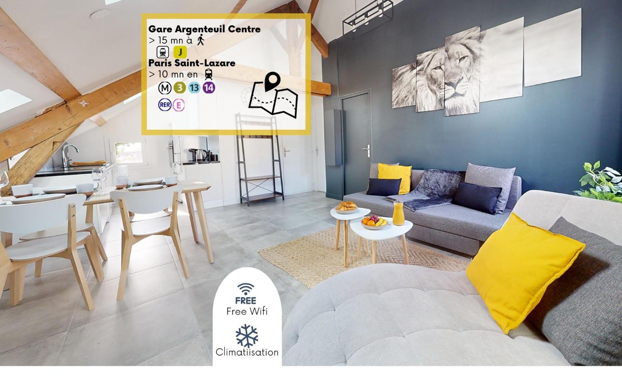 Magnifique Appartement- Proche Paris-Climatisation 아르장퇴유 외부 사진